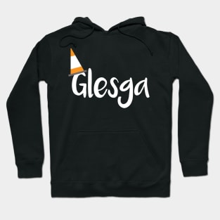 Glesga Orange Traffic Cone Design Hoodie